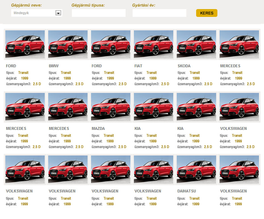 bontott autók minta